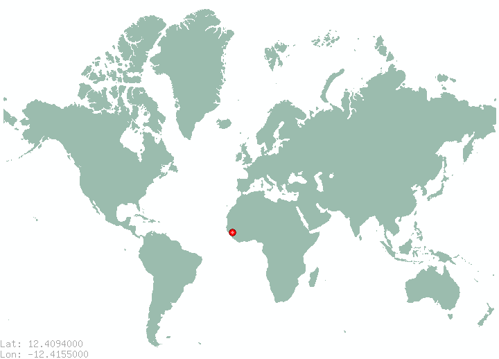 Yerongueto in world map